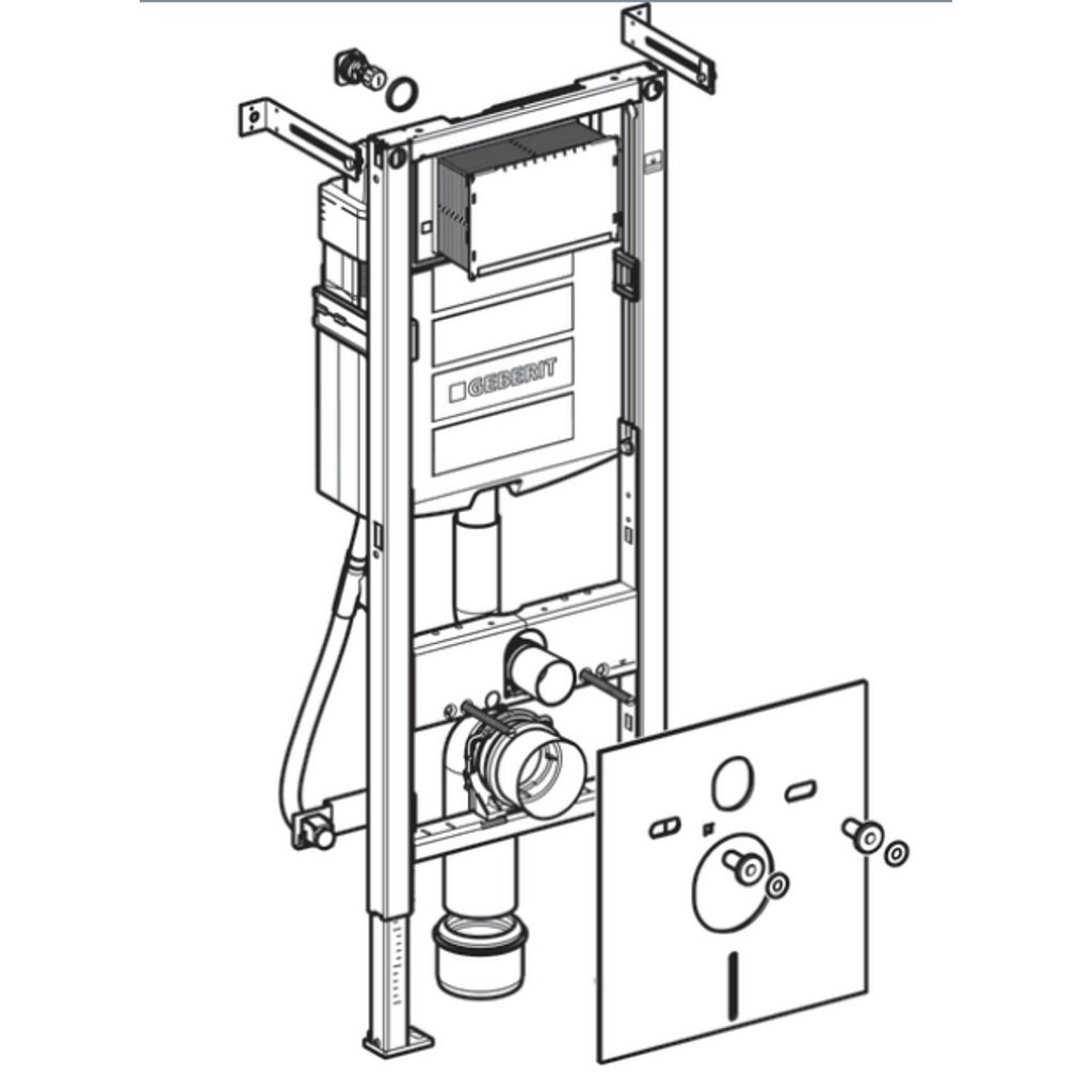 GEBERIT podometni splakovalnik za WC školjko Duofix za gibalno ovirane osebe (111.324.00.5)