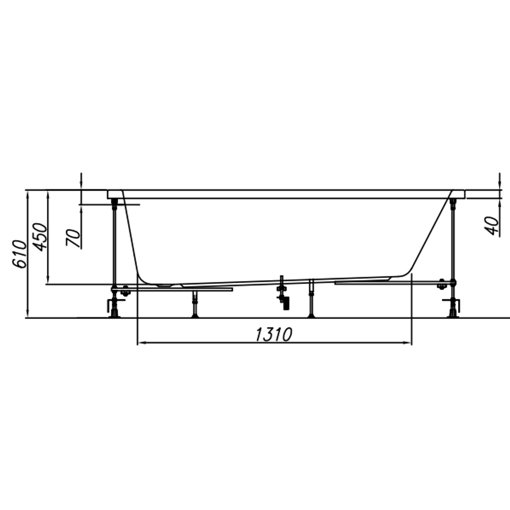 KOLPA SAN Masažna kopalna kad (vodni in zračni masažni sistem) BEATRICE-L 170 x 110(70) cm