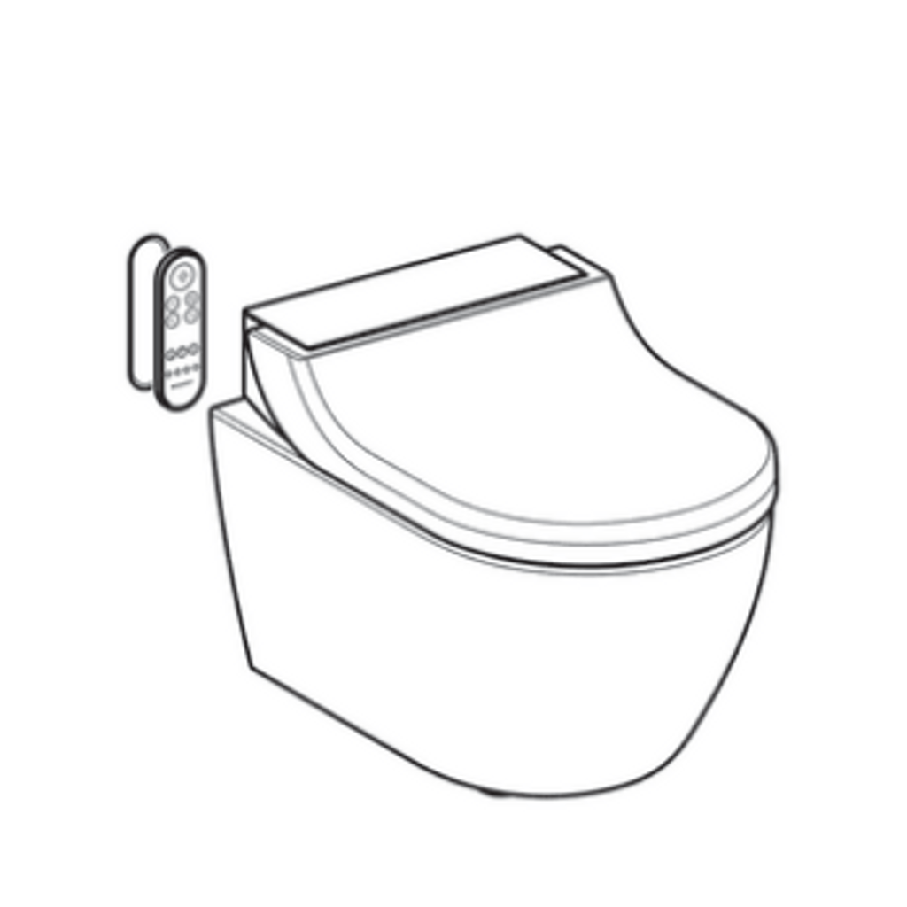 GEBERIT stenska WC školjka AquaClean Tuma Comfort komplet, ščetkano nerjavno jeklo (146.293.FW.1)