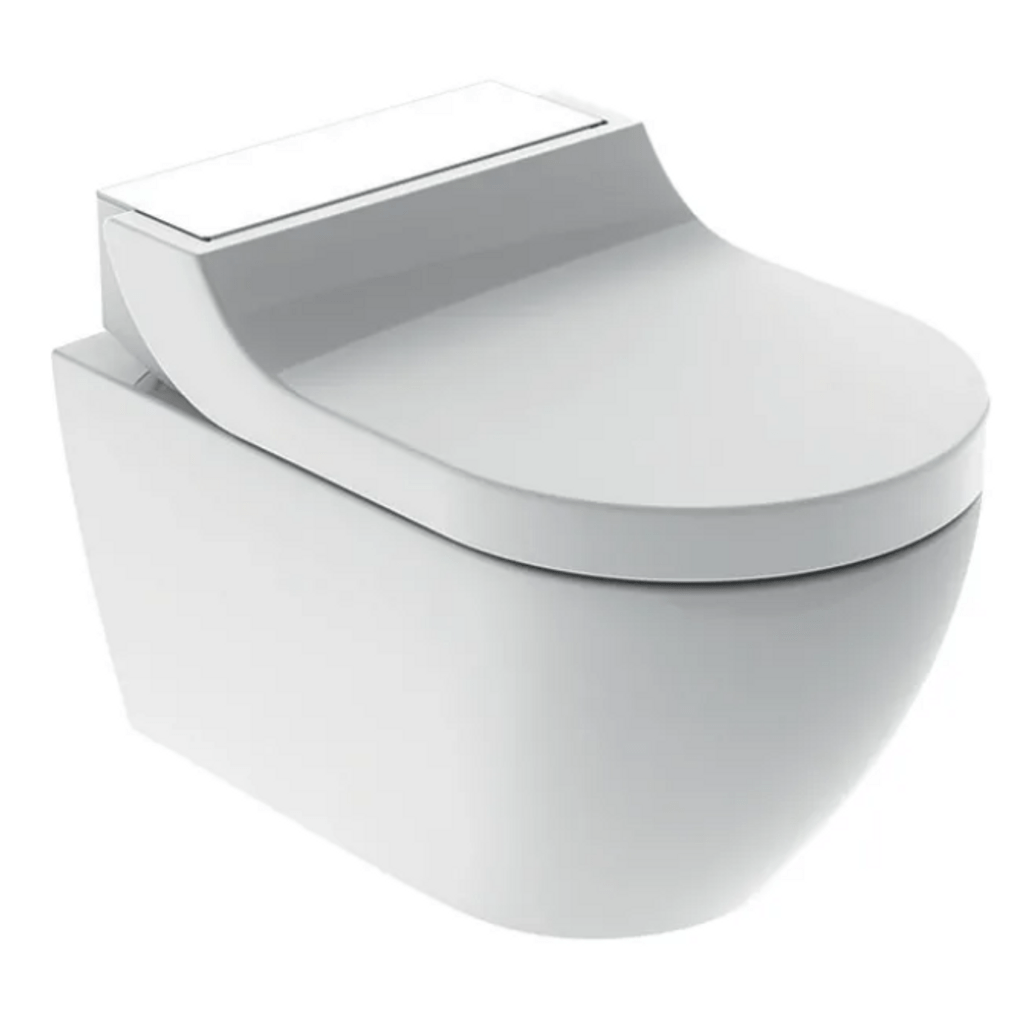 GEBERIT stenska WC školjka AquaClean Tuma Comfort komplet, belo steklo (146.293.SI.1)