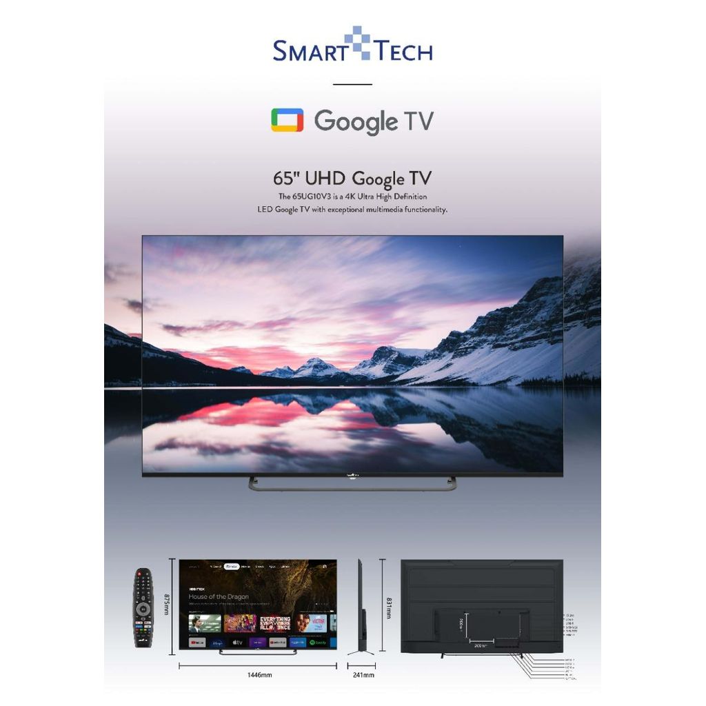 SmartTech 65" UHD 4K Google TV - 65UG10V3