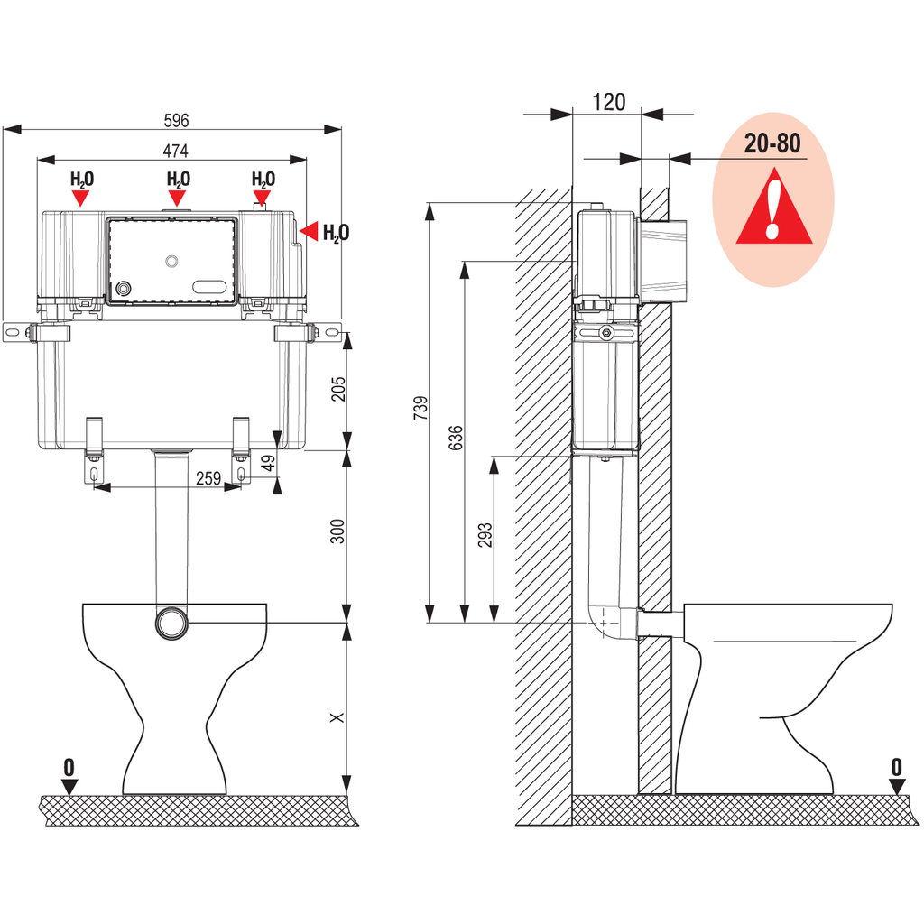 LIV podometni splakovalnik za talno WC školjko 7512 HERKUL (325702)