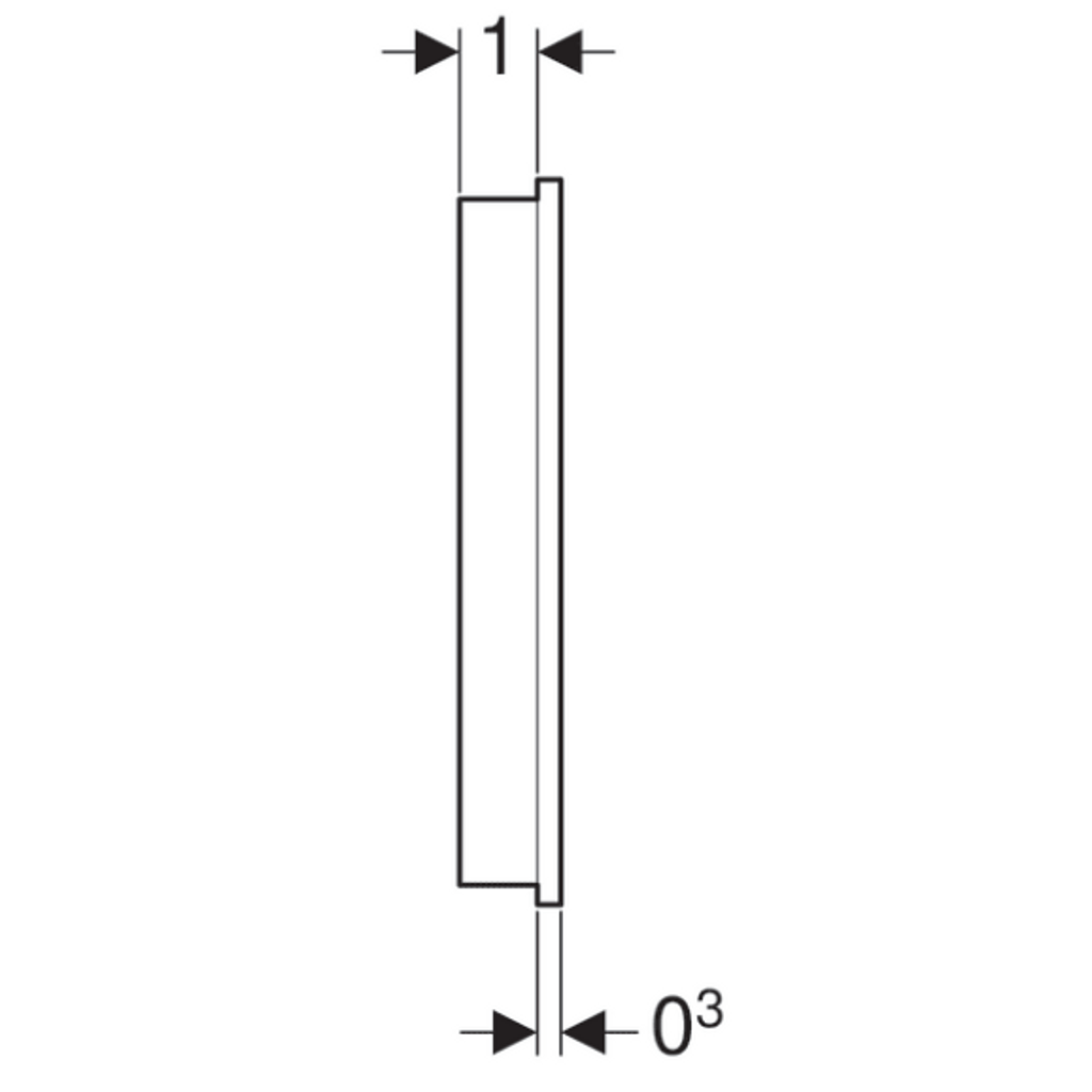 GEBERIT stenska upravljalna plošča za AquaClean, belo steklo (147.038.SI.1)