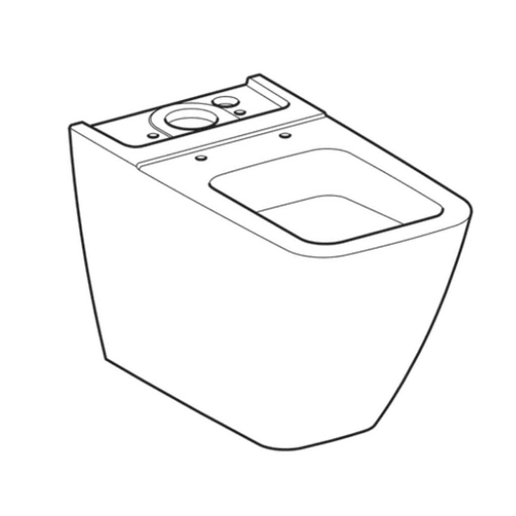 GEBERIT talna WC školjka - za neposredno namestitev nadometnega splakovalnika iCon Square, montaža do stene 200920000 (brez WC deske)