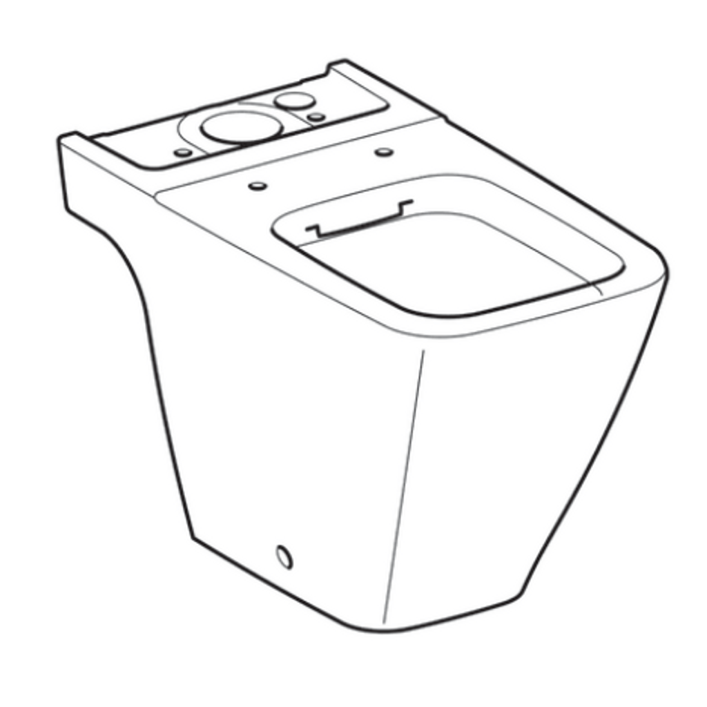 GEBERIT talna WC školjka - za neposredno namestitev nadometnega splakovalnika iCon Square 200930000 (brez WC deske)
