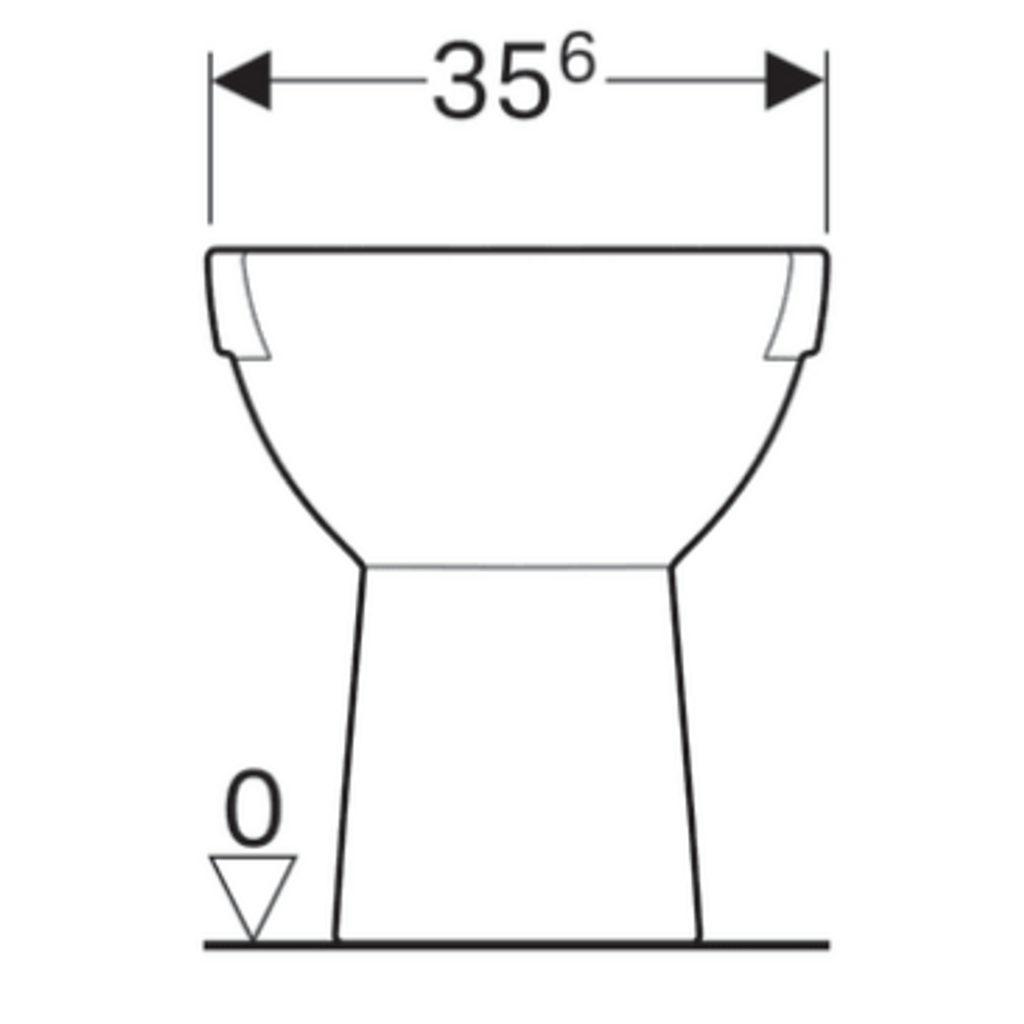 GEBERIT talna WC školjka - za neposredno namestitev nadometnega splakovalnika, vertikalni odtok Selnova (500.151.01.1)