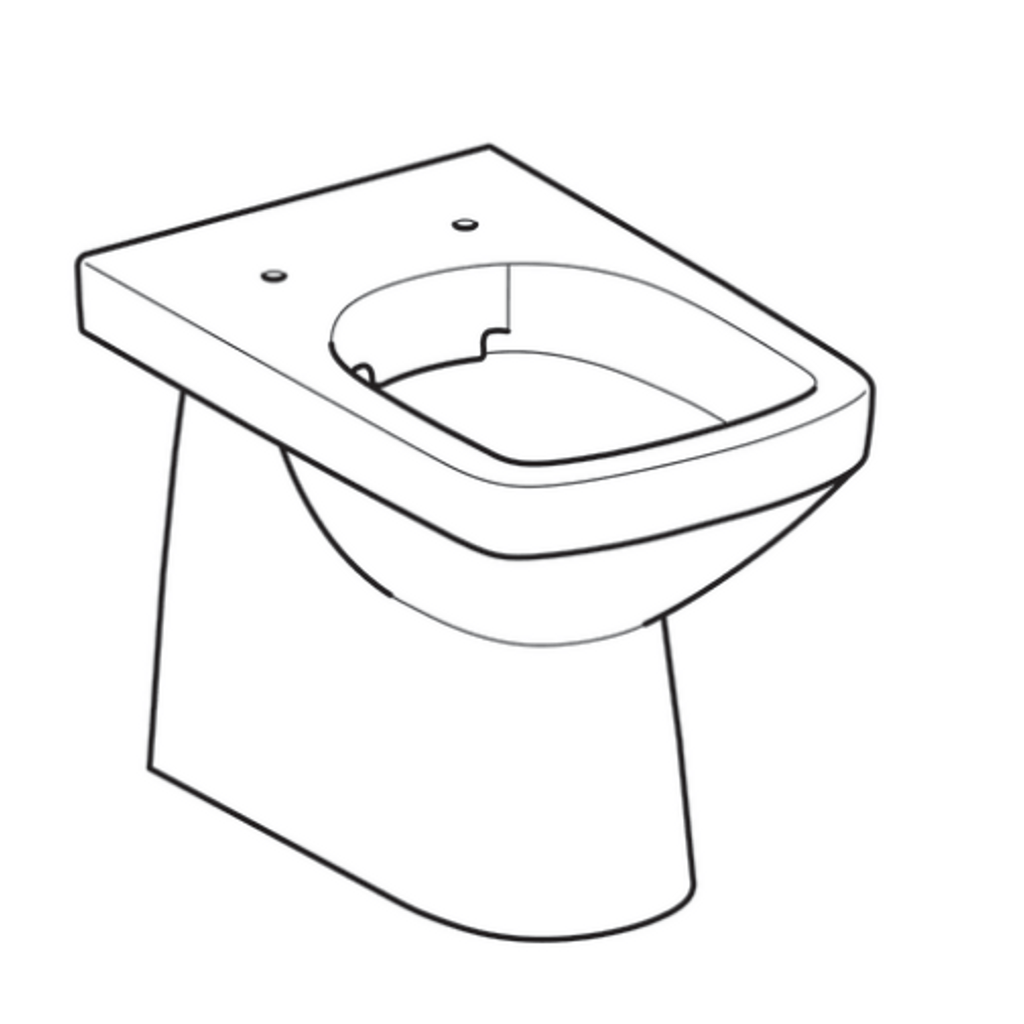 GEBERIT talna WC školjka brez roba Selnova Square 501.564.01.7 (brez WC deske)