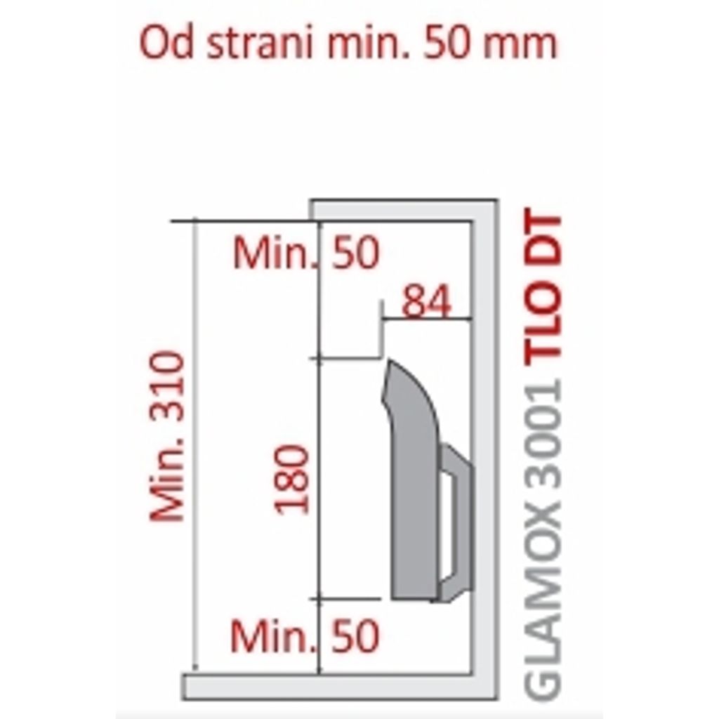 GLAMOX električni panelni stenski radiator 3001 TLO 05 brez termostata- 180x803 mm, 500 W (766052030)
