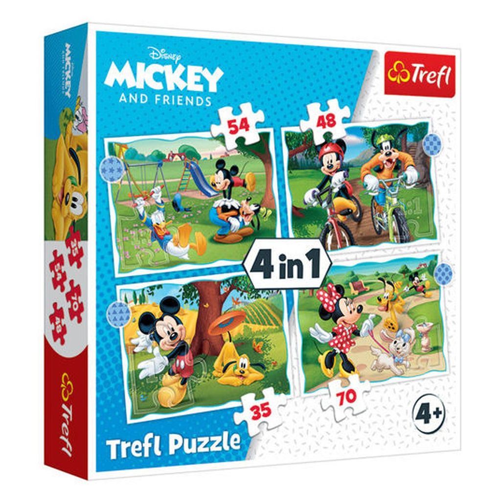 TREFL 4v1-35, 48, 54, 70 -delna sestavljanka Mickey