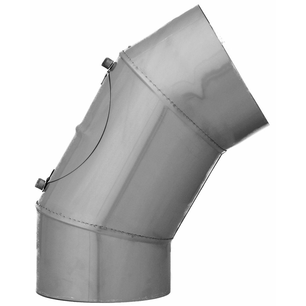 KARODI nerjavno trislojno koleno 140/60° s čistilno odprtino