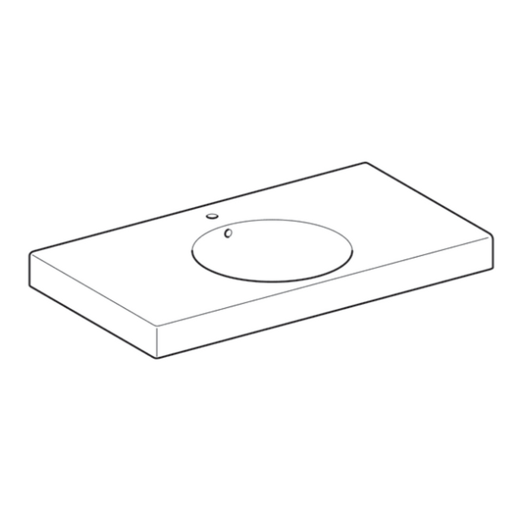 GEBERIT stenski umivalnik z odlagalno površino Preciosa II (123290000)