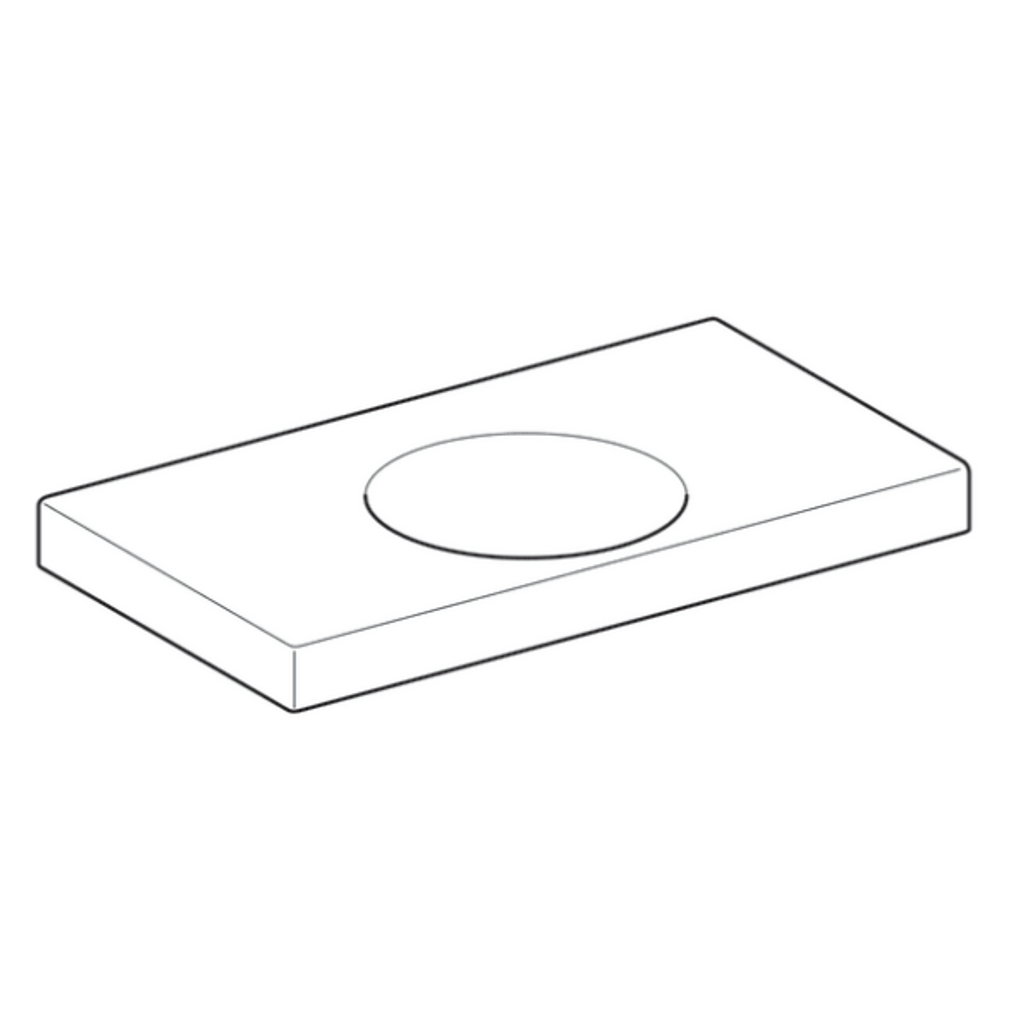 GEBERIT stenski umivalnik z odlagalno površino Preciosa II (123291000)