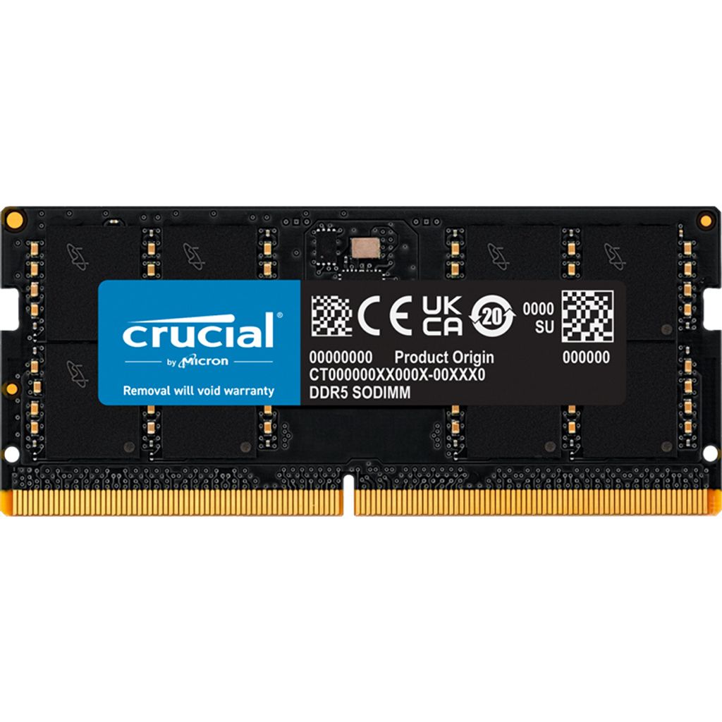 CRUCIAL pomnilnik 32GB DDR5-4800 SODIMM PC5-38400 CL40, 1.1V
