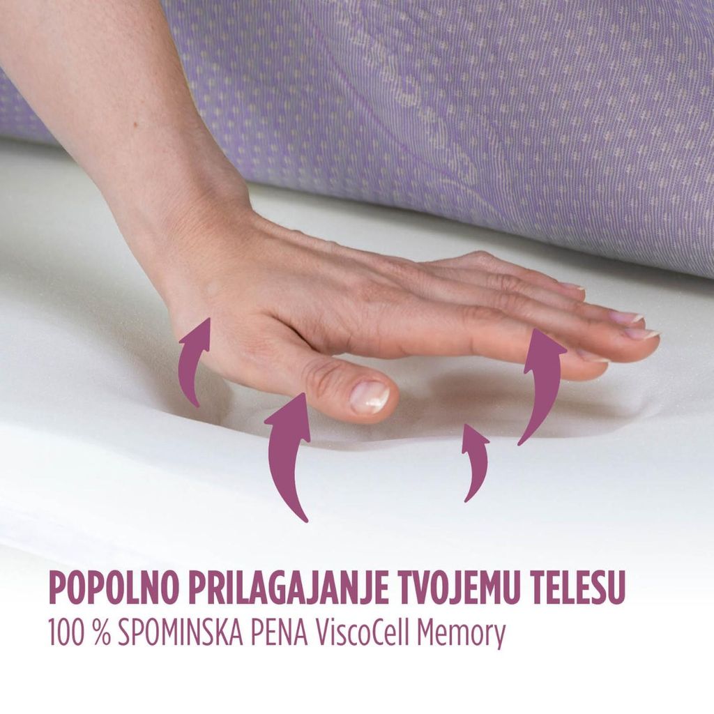 VITAPUR Nadvložek/Roll up Vitapur Lavender Memory - 3,5 cm, 120x200 cm
