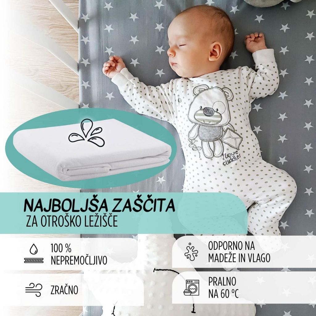 VITAPUR Nepremočljiva zaščita za ležišče Vitapur Baby Protect, 60x120 cm