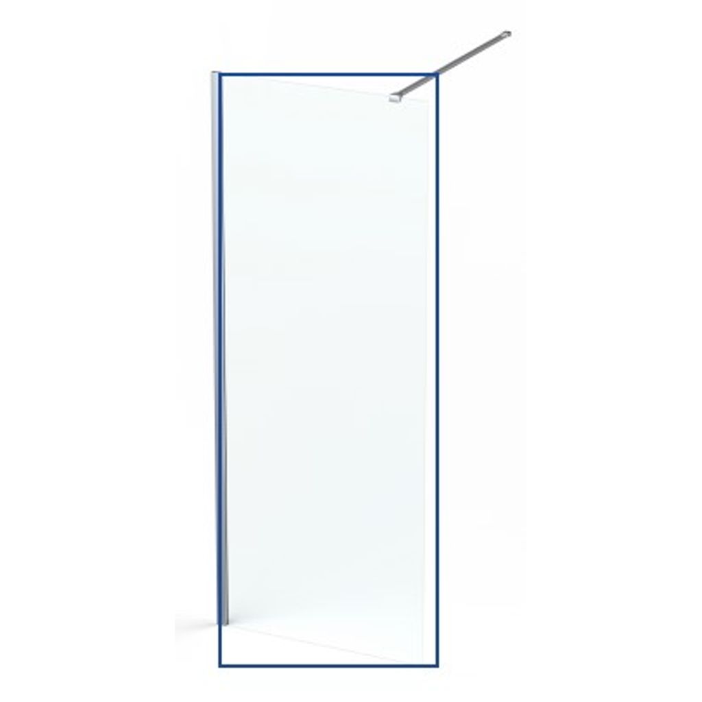 SANOTECHNIK stena za tuš kabino - transparentno steklo WALK IN 80x200 (N80)