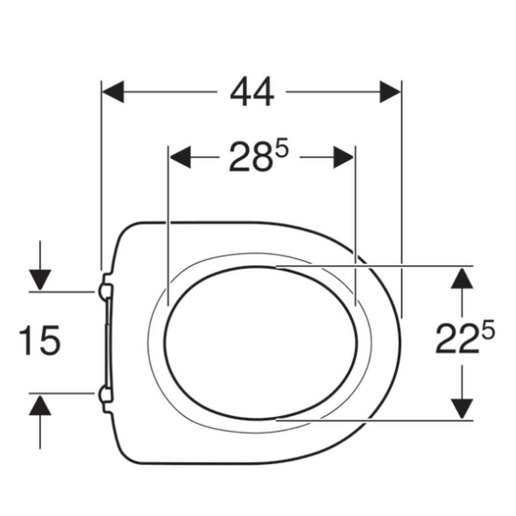 GEBERIT WC deska za gibalno ovirane osebe Selnova Comfort (500.340.01.1)