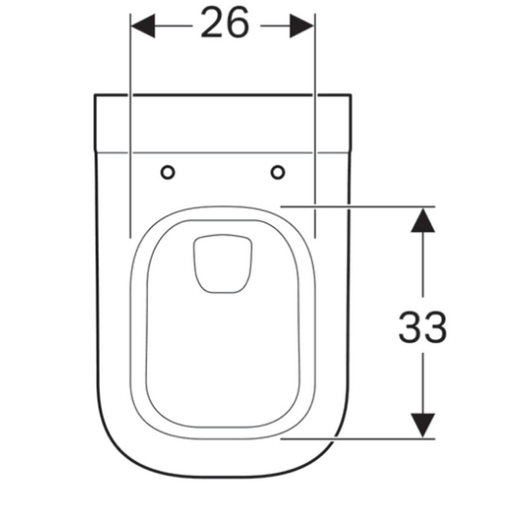 GEBERIT viseča WC školjka brez roba myDay 201460600 (brez WC deske)