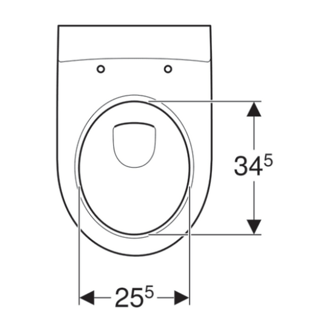 GEBERIT viseča WC školjka brez roba iCon 204060000 (brez WC deske)