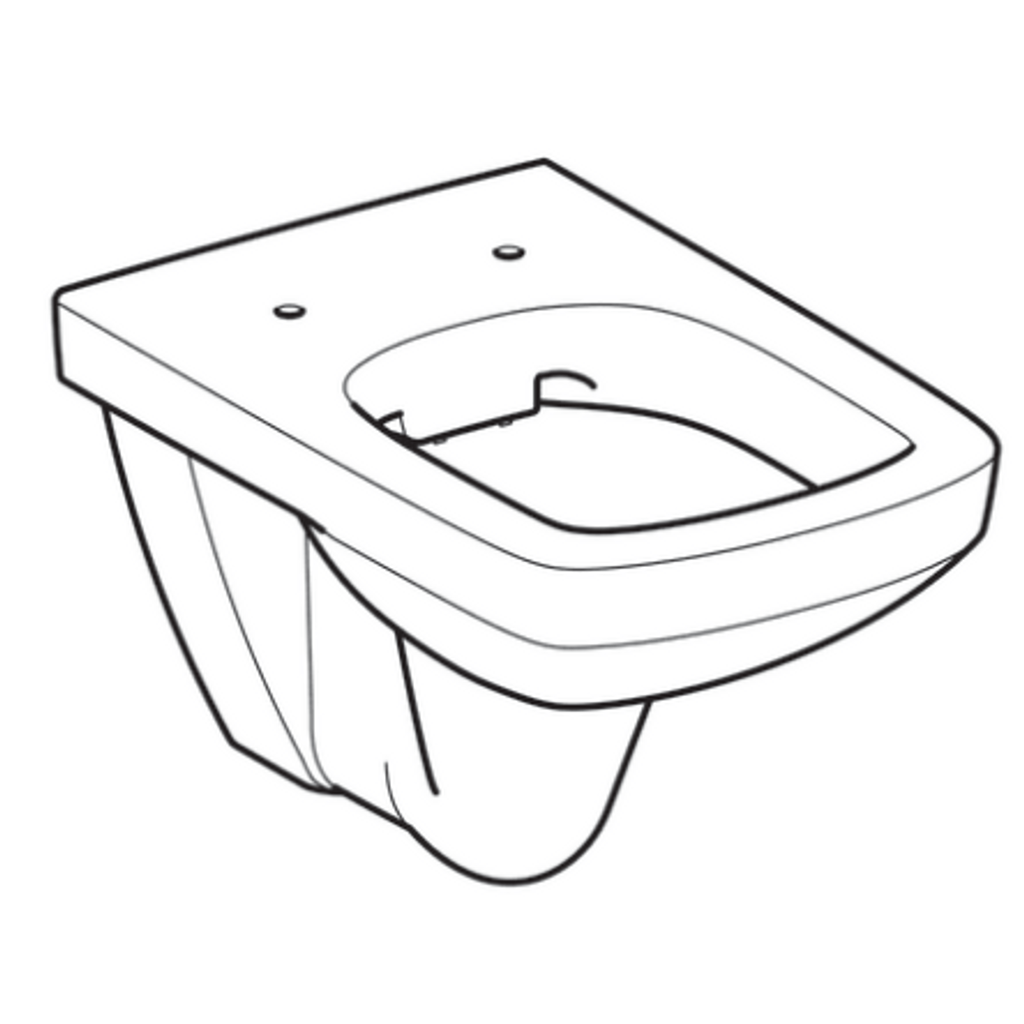 GEBERIT viseča WC školjka brez roba Selnova Square 500.275.01.1 (brez WC deske)