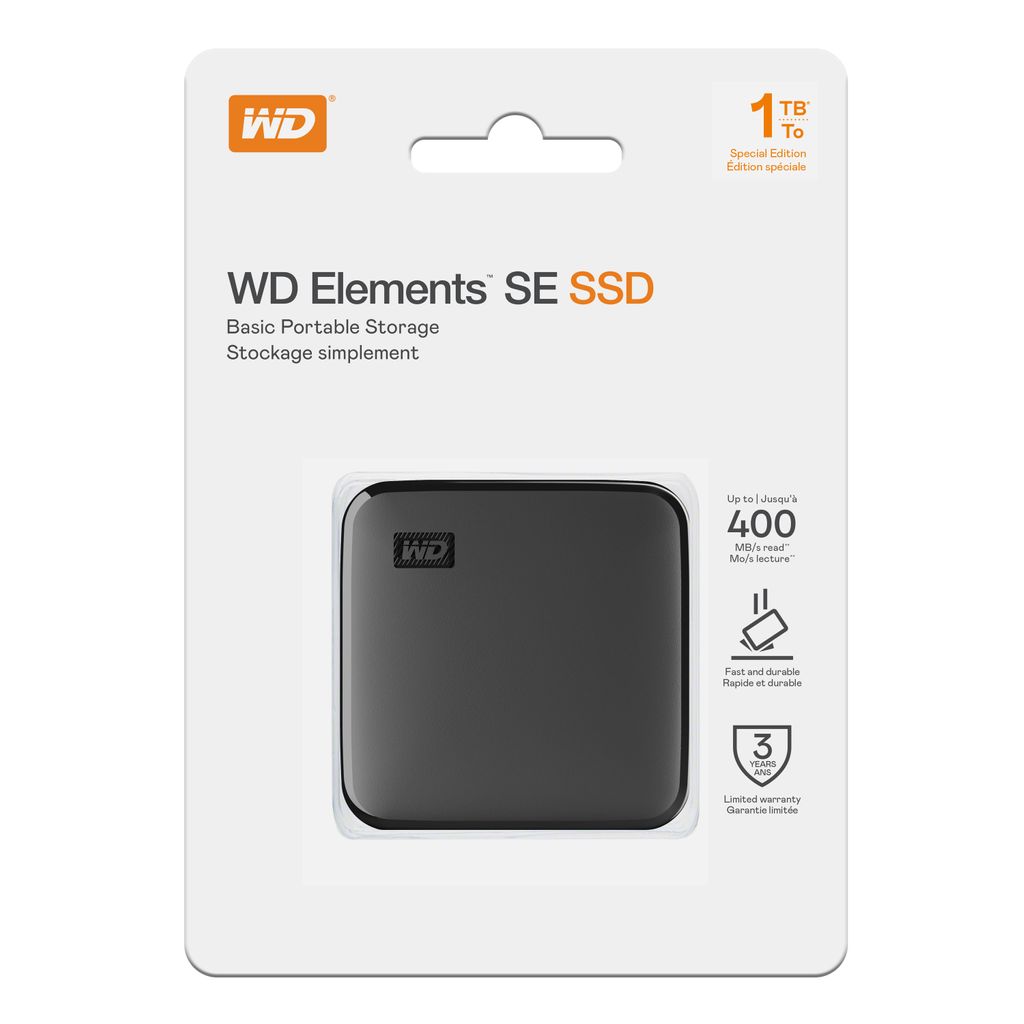 WD trdi disk 1TB ELEMENTS SE SSD