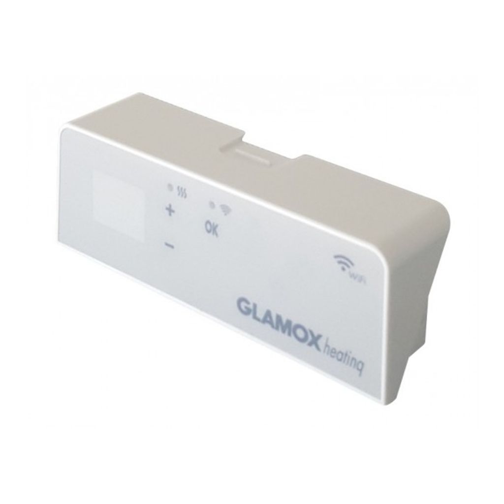 GLAMOX Električni stenski radiator H60 H, z WiFi termostatom (steklo črne barve) 