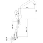 UNITAS enoročna kuhinjska armatura Simpaty + kotni ventil (42800193)