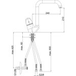 UNITAS enoročna kuhinjska armatura Simpaty - nizkotlačna + kotni ventil (42801188)