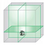 PROLINE križno linijski laser 3D 360 stopinj 15169, zeleni žarki