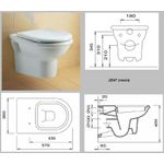 DOLOMITE viseča WC školjka Clodia J25470 (brez WC deske in montažnega seta)