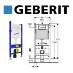 GEBERIT podometni splakovalnik za WC školjko Duofix (111.153.00.1)