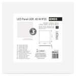 EMOS LED panel 60×60, kvadratni, vgradni, 40W, topla bela, IP20 ZR5421