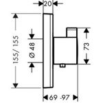 HANSGROHE termostatska pokrivna plošča ShowerSelect (15760000)