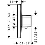 HANSGROHE termostatska pokrivna plošča Ecostat E (15706000)