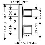 HANSGROHE termostatska pokrivna plošča Ecostat E (15708000)