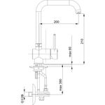 UNITAS enoročna kuhinjska armatura Fresh - nizkotlačna + kotni ventil (42801143)