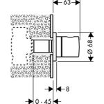 HANSGROHE pokrivni gumb za podometni ventil (15972000)