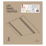 EMOS LED panel troffer 60×60, kvadratni, vgradni, bel, 27W, nevtralna bela, ZR1722
