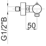 UNITAS termostatska armatura za prho T40, samo armatura (42800440)