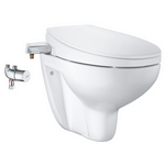 GROHE viseča brezročna WC školjka z WC desko s počasnim zapiranjem Bau Ceramic s termostatskim ventilom (39652SH0)