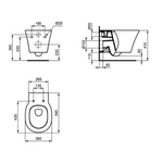 IDEAL STANDARD viseča WC školjka Connect Air Aquablade, rimless E005401 (brez WC deske)