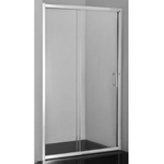SANOTECHNIK drsna vrata za tuš v kromiranem videzu - 100 x 195 cm SC100