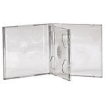HAMA Standard CD Double Jewel Case, pakiranje po 5 kosov, prozoren
