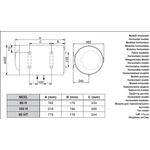 ARISTON električni grelnik vode PRO1 R 80 H 2K - horizontalen (3201898)