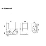 BELNEO talna brezrobna WC školjka z ultra tanko desko s počasnim zapiranjem in splakovalnikom MS2342MNB