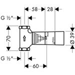 HANSGROHE podometni ventil 1/2 (15974180) 
