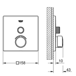 GROHE termostatska pokrivna plošča z enim ventilom SmartControl (29147000)