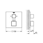 GROHE termostatska pokrivna plošča GROHTHERM Cube (24154000)