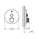 GROHE termostatska pokrivna plošča GROHTHERM SmartControl (29150LS0)