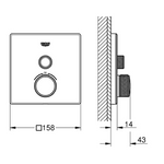 GROHE termostatska pokrivna plošča GROHTHERM SmartControl (29153LS0)